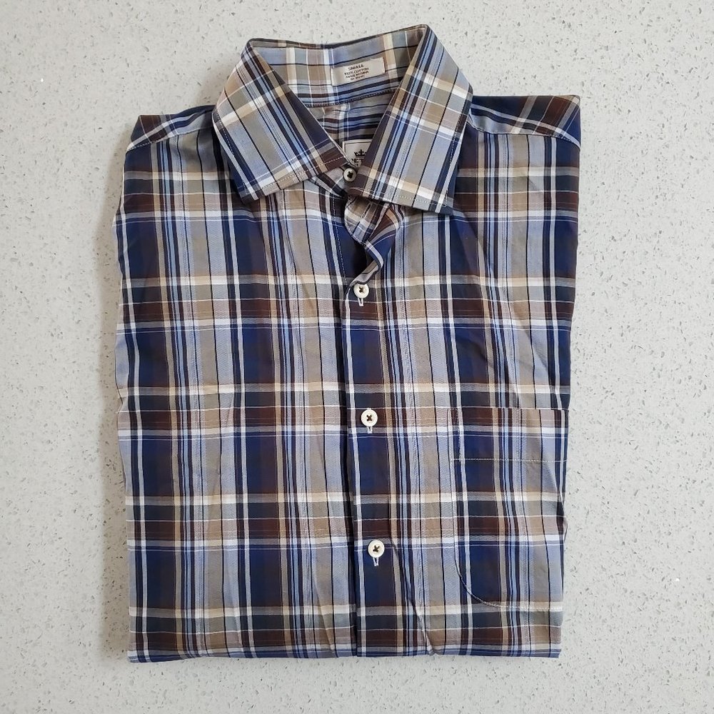 Peter Millar 100% Cotton Long Sleeve Button Down Sport Shirt | Size Small